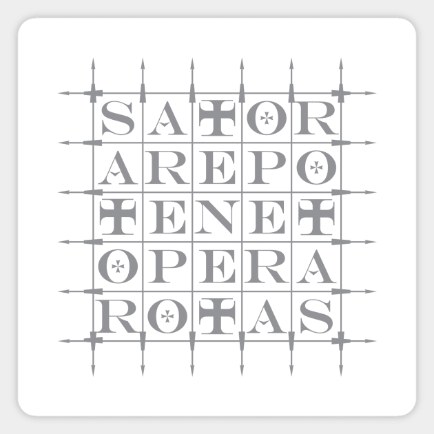 SATOR Square [GREY] Magnet by PeregrinusCreative